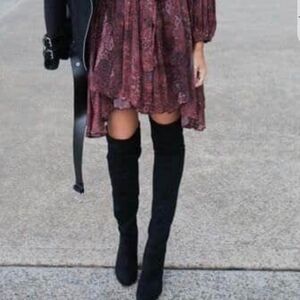 Lisa VICKY Over The Knee Suede Shoes Size 8